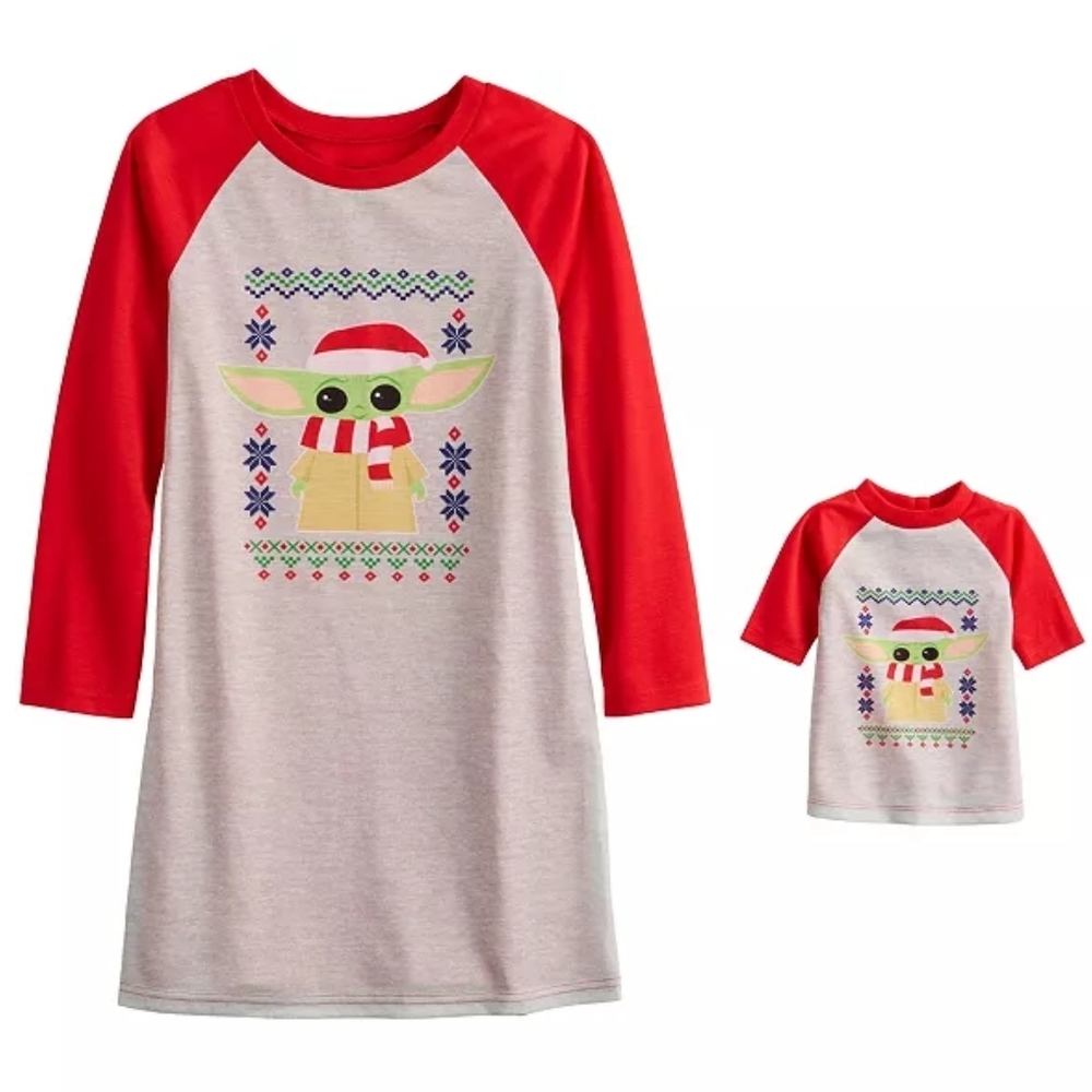 Jammies For Your Families Star Wars The Mandalorian Night Gown & Doll Set - Picture 1 of 3